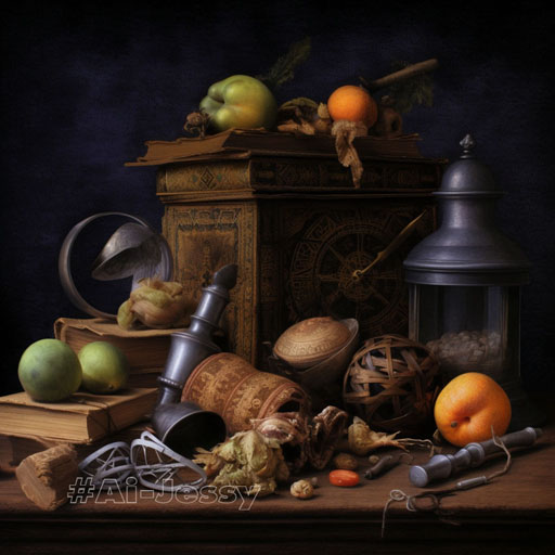 Painting still life by Leonardo da Vinci