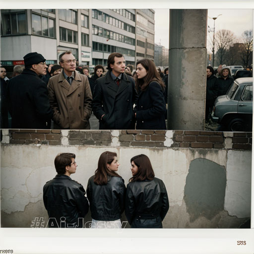 polaroid photo of the Berlin Wall