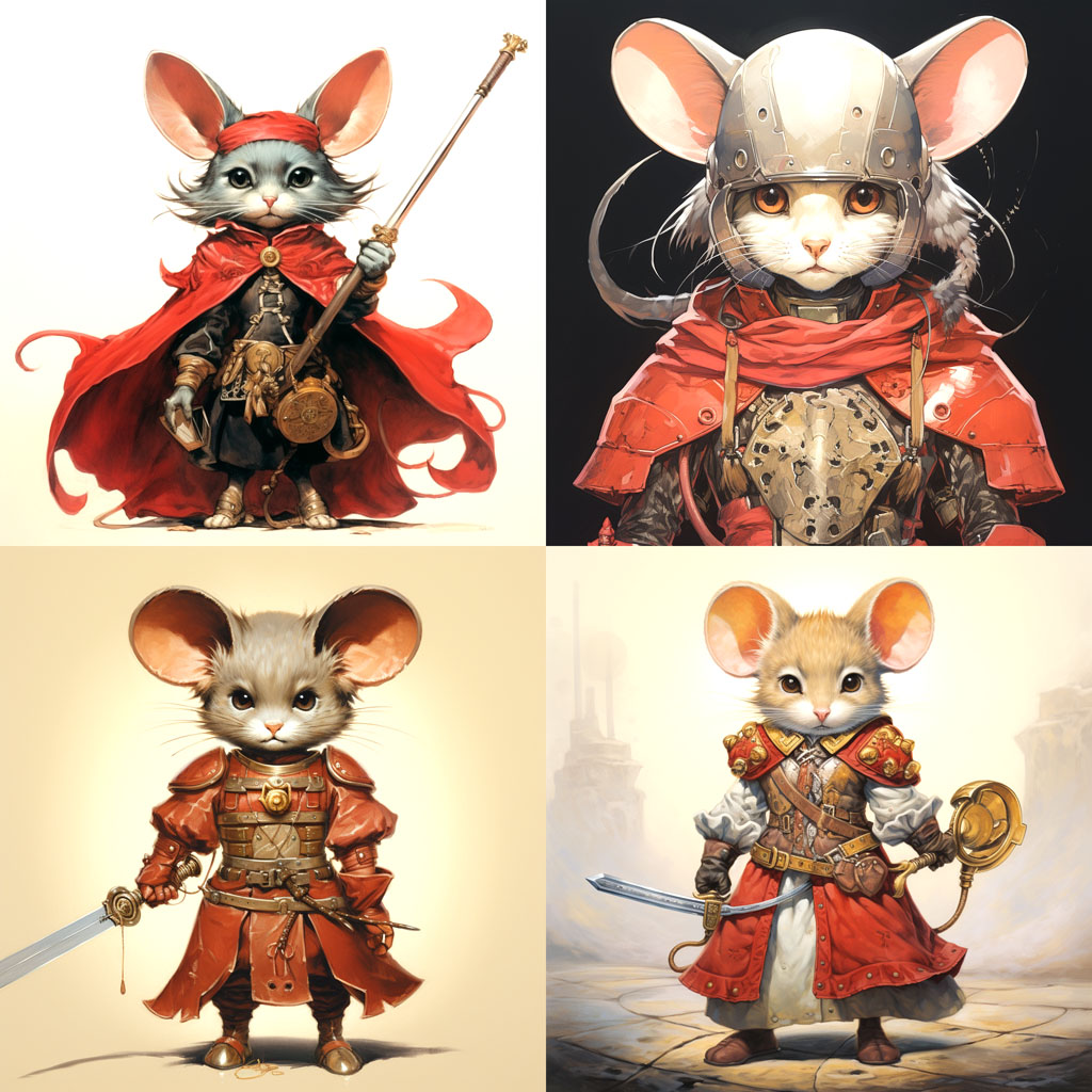 anthropomorphic mouse warrior girl by Osamu Tezuka