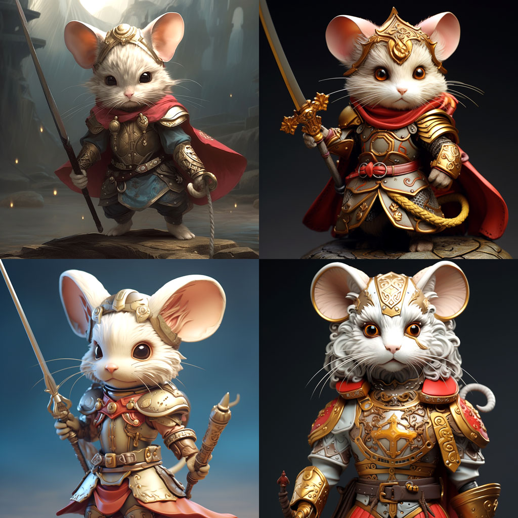 anthropomorphic mouse warrior girl by Taiyo Matsumoto